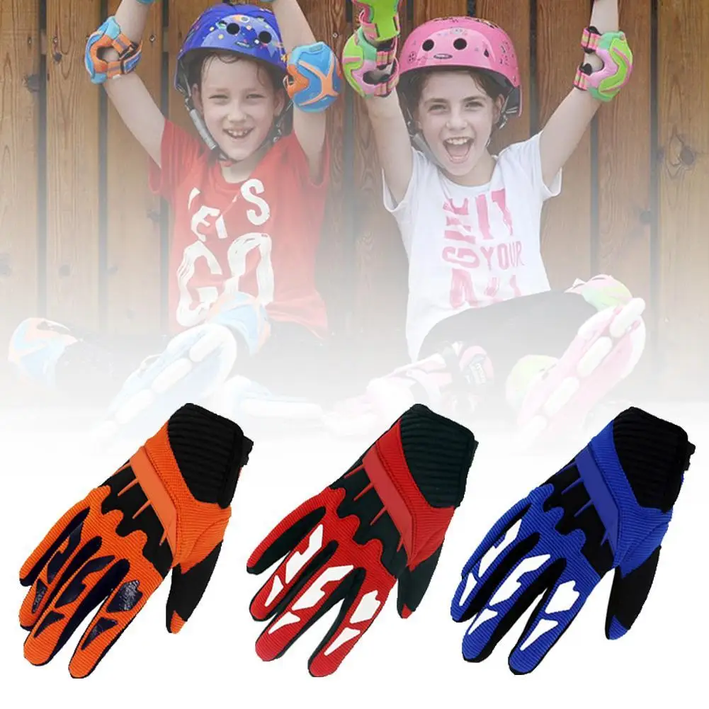 Children Kids Skating Scooter Bicycle Cycling Full Finger Protection Gloves Bicycle Cycling Equipment Accessories