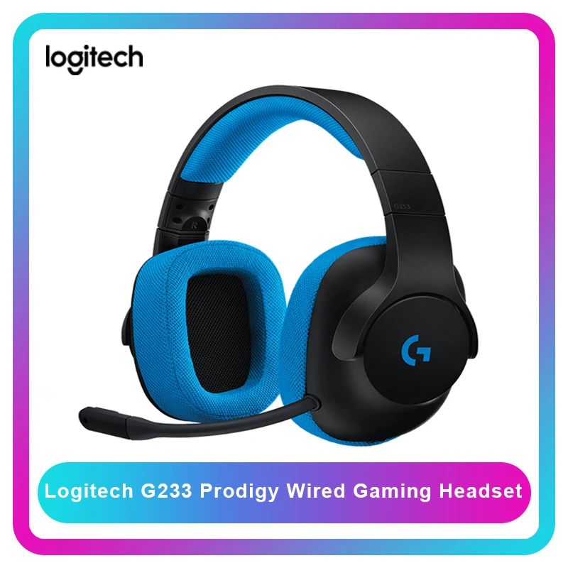 Оригинальная Проводная игровая гарнитура Logitech G233 Prodigy с микрофоном для ПК PS4/PRO Xbox