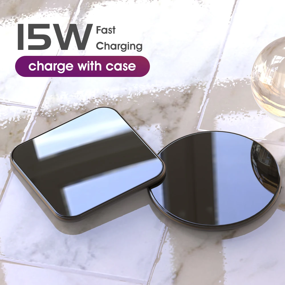 

15W QI Quick Charging Wireless Fast Charger usb type c QC 3.0 Mobile phone Station For iphone 12 samsung S8 galaxy s10 SIKAI