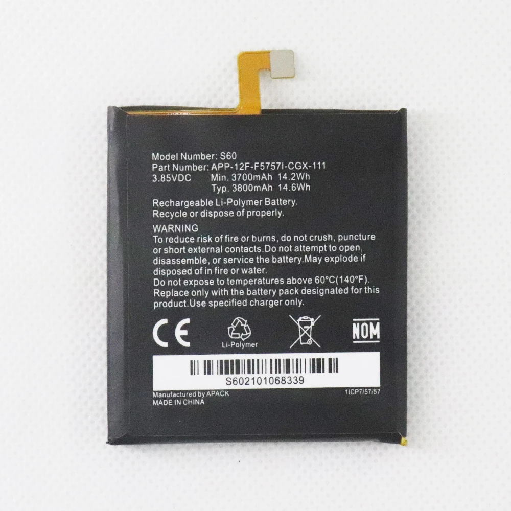 

2pcs/lot 100% Original Replacement battery 3800mah For Caterpillar Cat S60 APP-12F-F57571-CGX-111 batteries Bateria