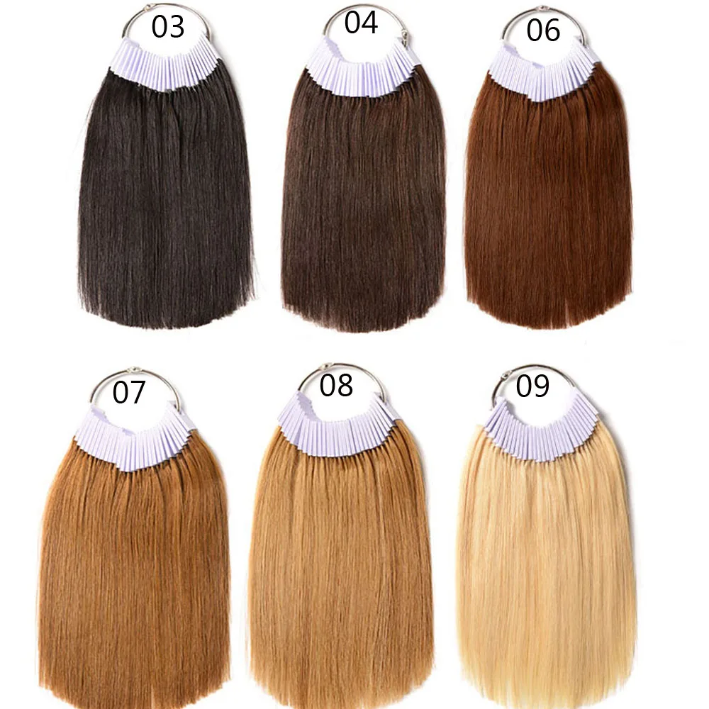 Rings Color Chart Hair Strands Test  For Beauty Salon Hairdressing Salon Supplies Hair On Rings 30pcs/set
