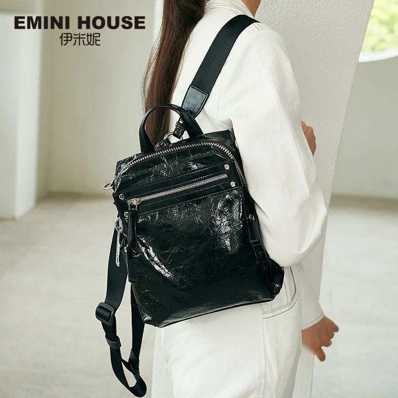 EMINI дом в стиле панк женский рюкзак несколько Способы ношения Женская сумка через