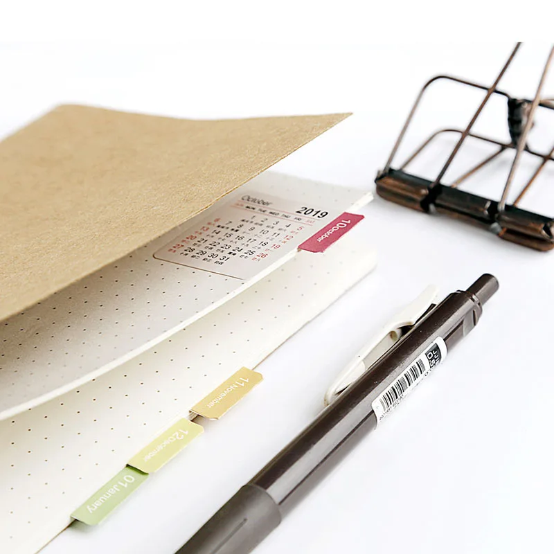 

2020 To 2021 Year Calendar Index Sticker Diary Handbook Classification Labels Hot Sale