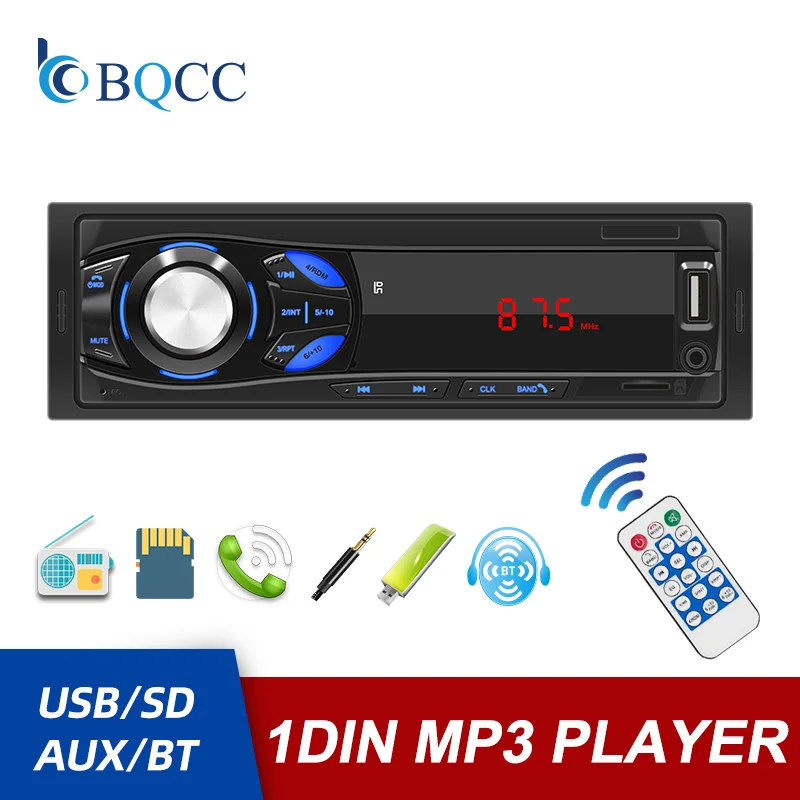 

Autoradio SINGLE 1 DIN Car Stereo MP3 Player AUX USB TF Card U Disk FM Radio In-dash Head Unit