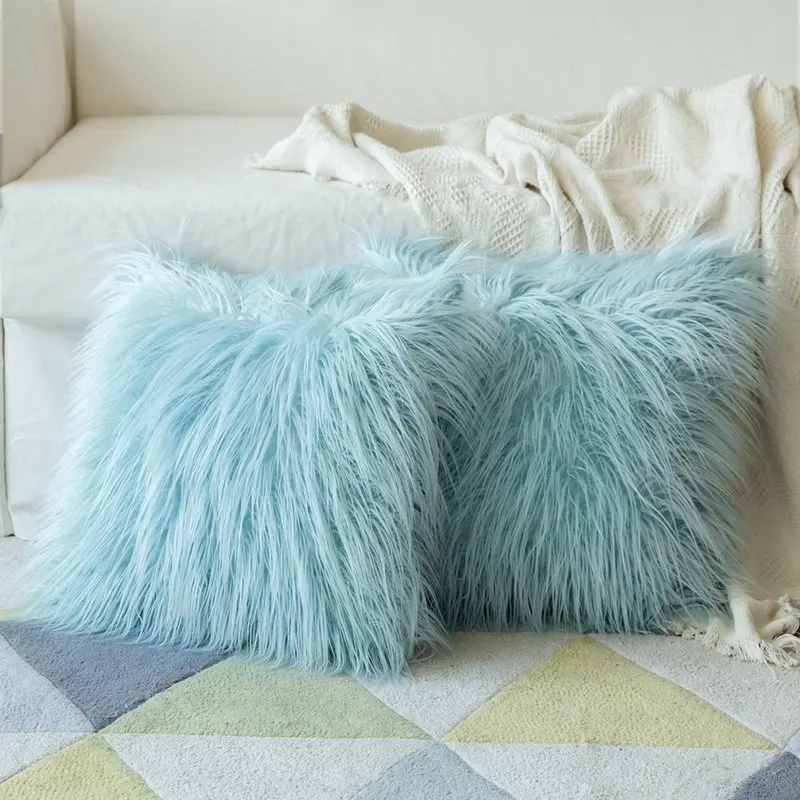 

Soft Long Faux Fur Cushion Cover Luxury Shaggy Pillowcase Fleece Style Series Fluffy Throw Pillow Cases Cover