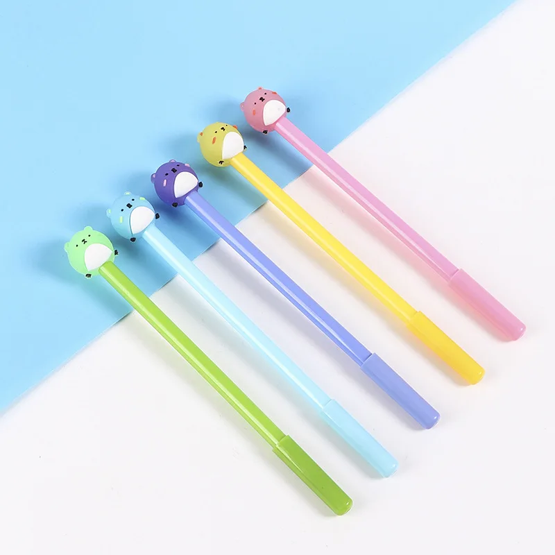 20 PCs Cute Creative Cartoon Mouse Modeling Gel Pens Cute Student Stationery Neutral Pen School Office Signature Pen wholesale