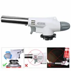 Металлический пистолет с пламенем, Портативная Бутановая газовая зажигалка для спонтанного сгорания, Сварочная горелка, газовая горелка, инструмент для барбекю на открытом воздухе, принадлежности для готовки