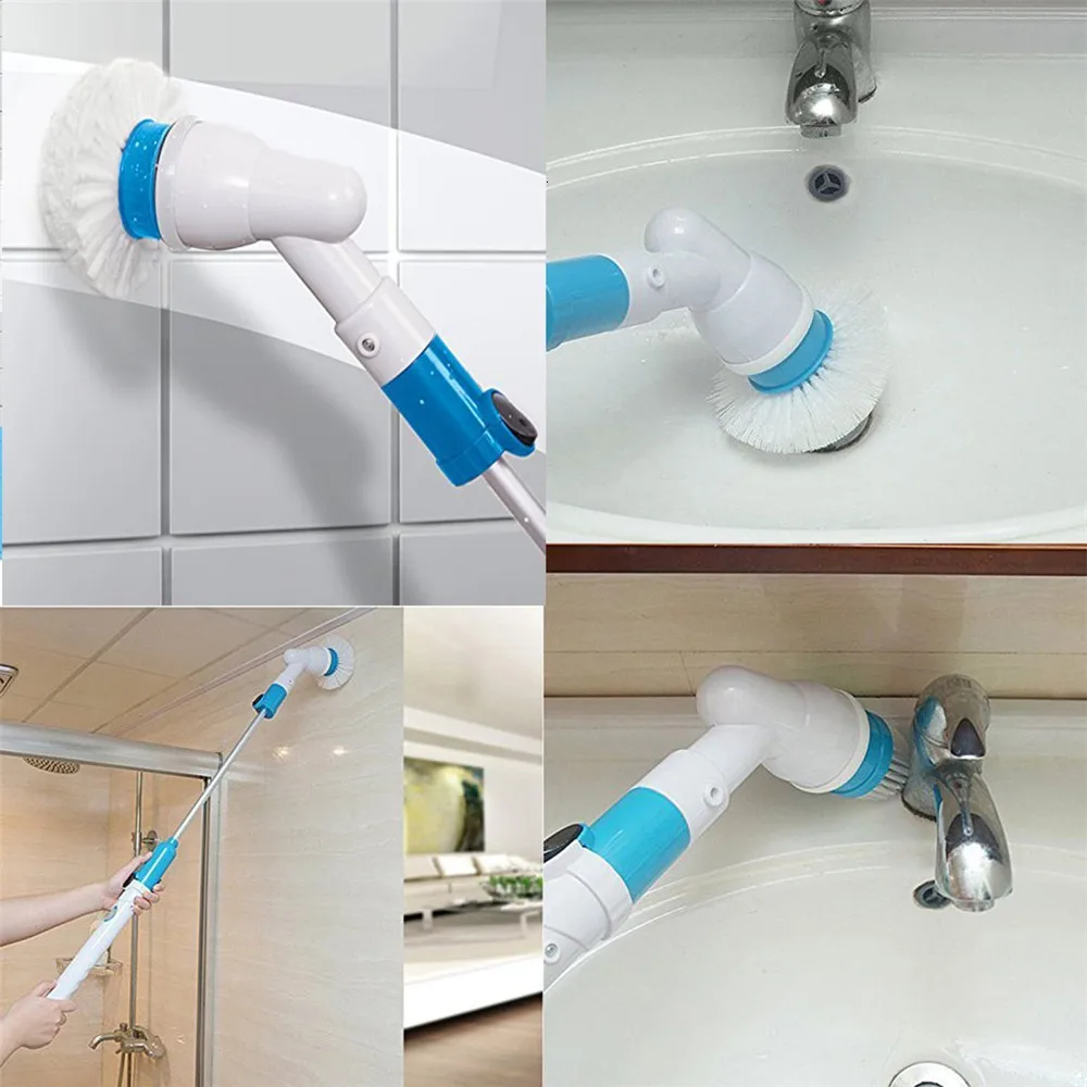 FGHGF 3PCS head Bathroom Kitchen Cleaning Tools Clean Cleaner Adjustable Turbo Electric Brush Conversion | Дом и сад
