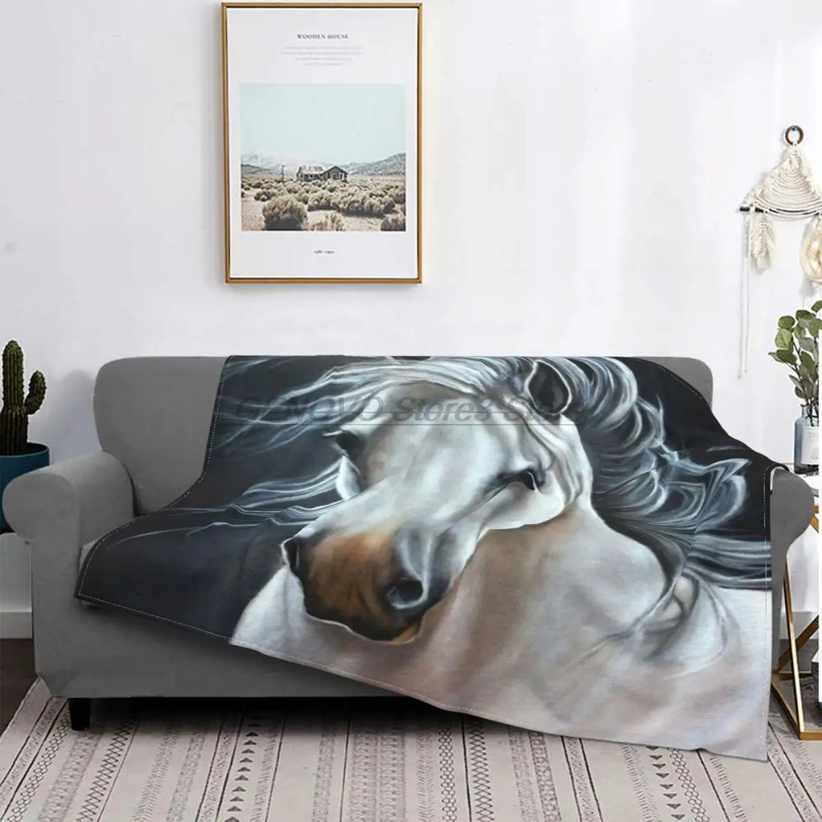 

Pferde Gesicht Kunst Decken Korallen Fleece Plüsch Winter Natur Wilde Tiere Atmungsaktiv Warme Werfen Decken für Sofa Schlafzimm