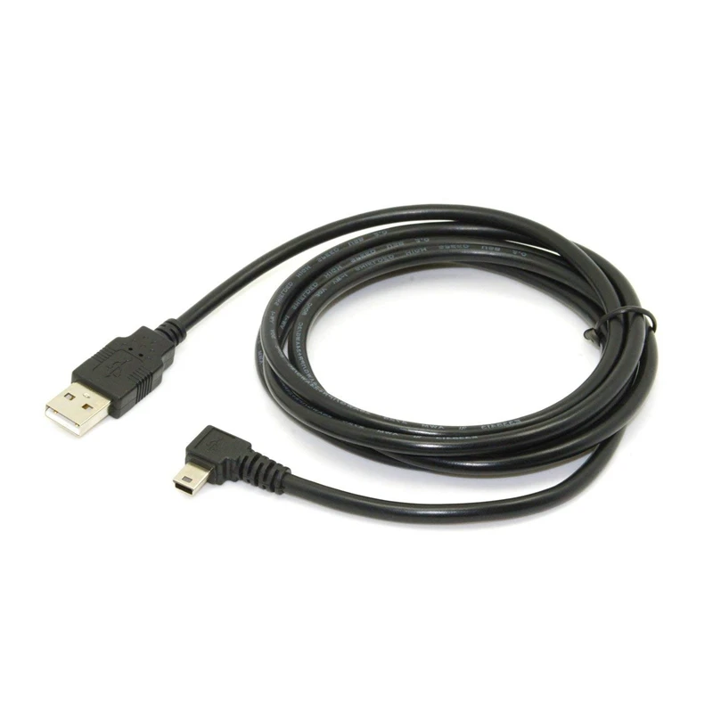 Горячая 1 8 м Mini USB B Тип 5pin 90 градусов влево под углом к 2 0 Мужской кабель для