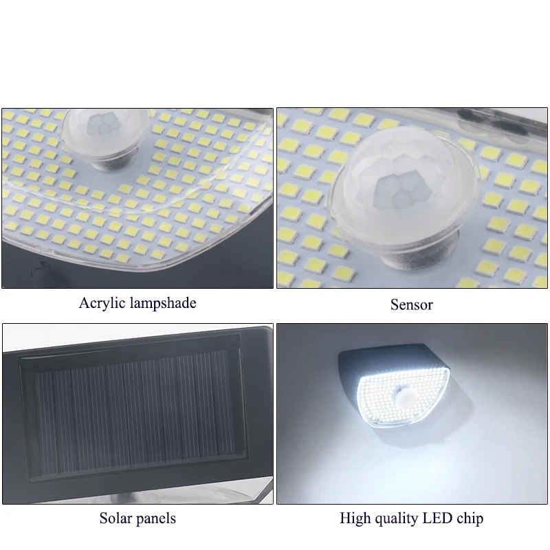 Суперъяркая Индукционная лампа на солнечной батарее 200 светодиодный датчик