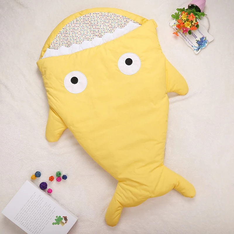 Детское одеяло s спальный мешок в виде акулы с хлопковой подкладкой утолщенная