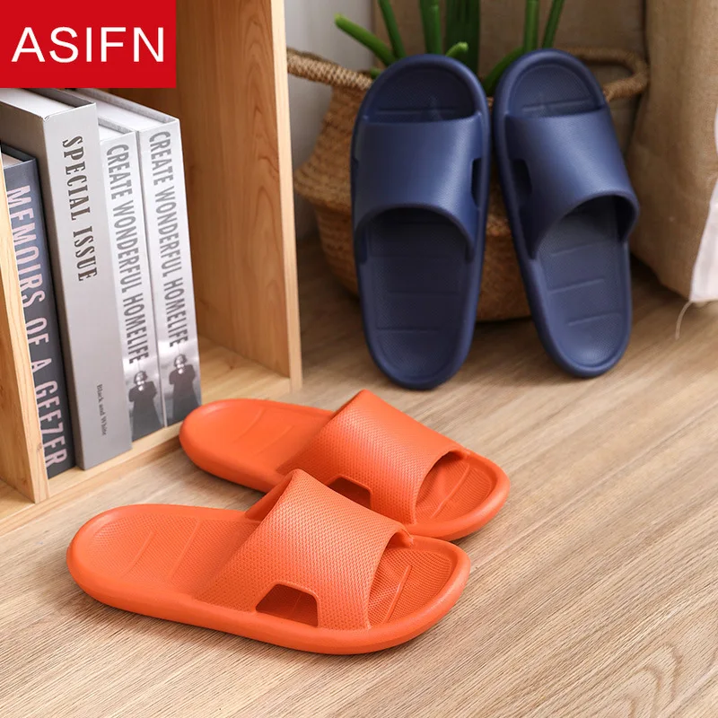 Тапки ASIFN на толстой подошве для мужчин и женщин домашние Нескользящие тапочки