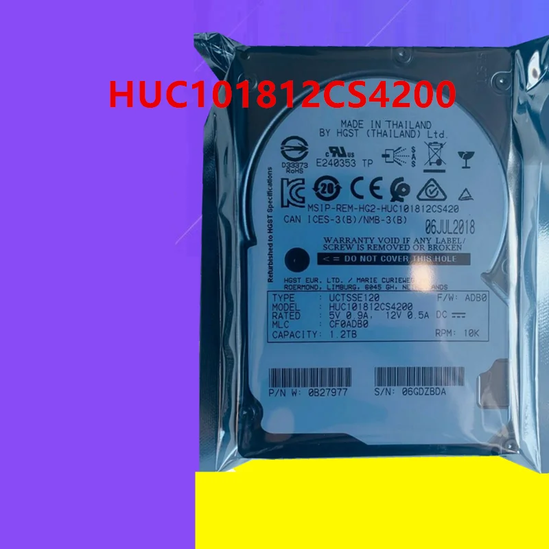 

Оригинальный новый жесткий диск для Hgst 1,2 ТБ 2,5 дюйма SAS 12 ГБ/сек. 64 Мб 10000 об/мин для внутреннего жесткого диска для сервера HDD для huc10насадки cs4200