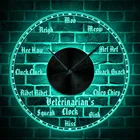 Часы настенные с расписанием ветеринара, модные настенные часы, светодиодная подсветка