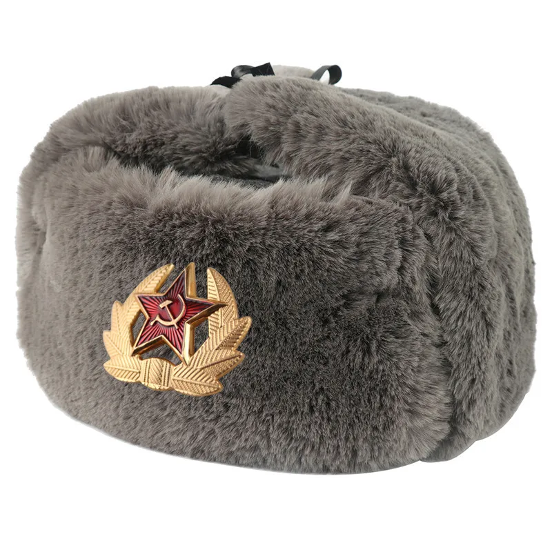 Новинка года; сезон осень-зима; шапки-бомберы в европейском стиле; CCCP; Мужская и женская плюшевая теплая шапка советская шапка
