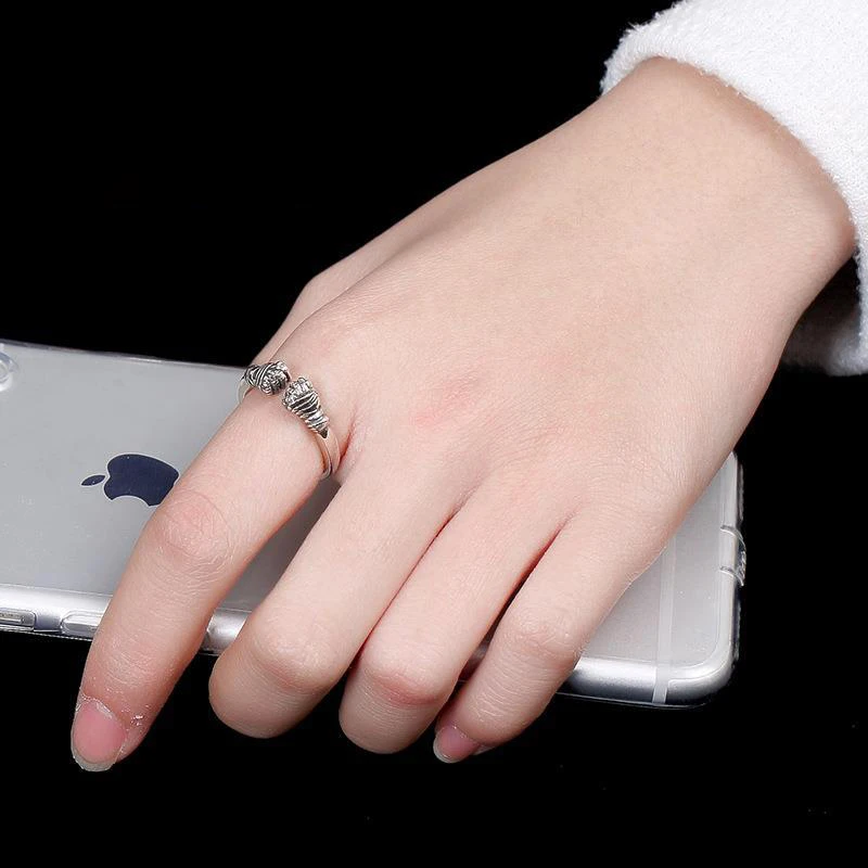 Кольцо из серебра 925 пробы в стиле ретро для мужчин и женщин|open ring|ring forrings for men |