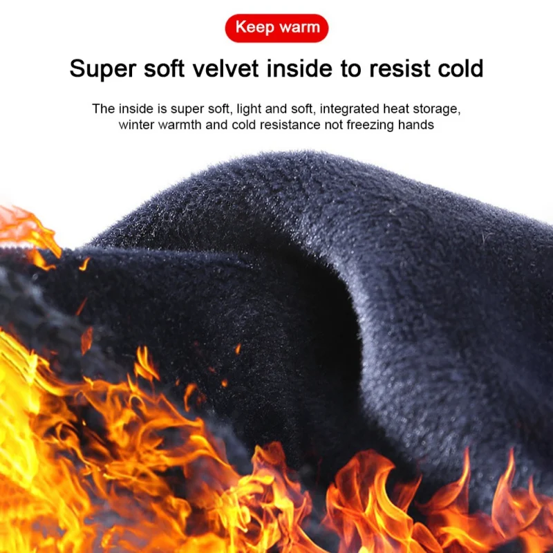 

Winter Touch Screen Gloves Suede Warm Thick And Windproof All-Finger Gloves Are Available For Both Men And Women