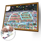 Обучающие игрушки, 1000 шт., бумажные Пазлы для творчества для маленьких девочек, для детей, интеллектуальные пазлы из комбинированной бумаги