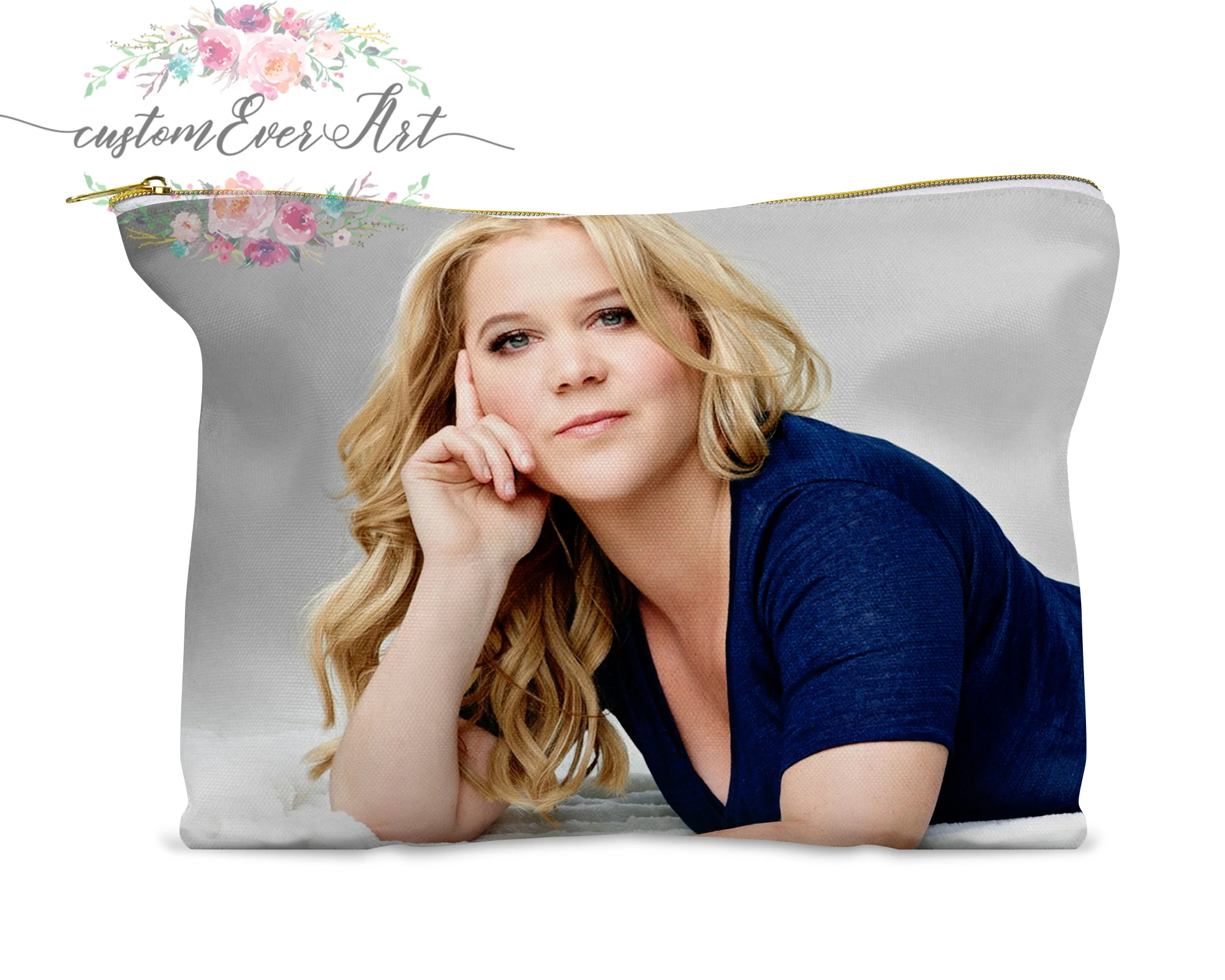 

Amy Schumer cosmetic bag personalized small makeup bag funny makeup organizer toiletry bag zipper pouch