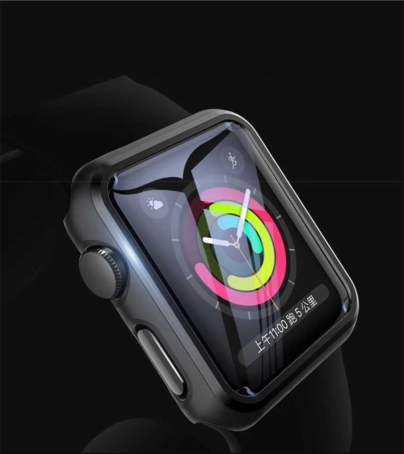 Чехол+ Защитная пленка для Apple watch band 44 мм 40 мм 42 мм 38 мм Гидрогелевая пленка оболочка защита iwatch 4 3 2 1 Аксессуары
