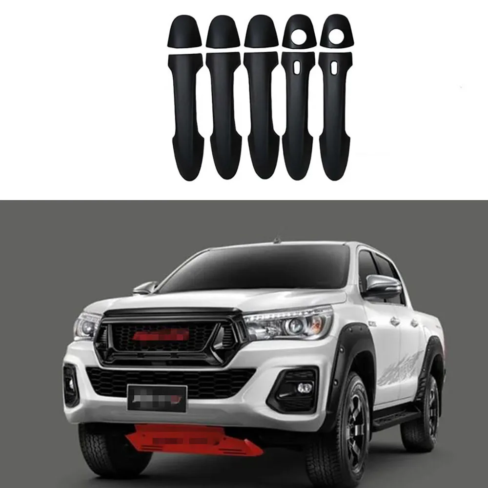 

Car Exterior Mouldings Styling ABS Door Handle Covers FIt For TOYTA HILUX REVO 2015-2018 Pickup Protective Accessories