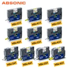 Смешанные Размеры Hse-231 HSe 211 221 231 241 251 611 621 631 641 651 терм усадочная трубчатая лента Hse этикетка для Brother P Touch этикетировщик