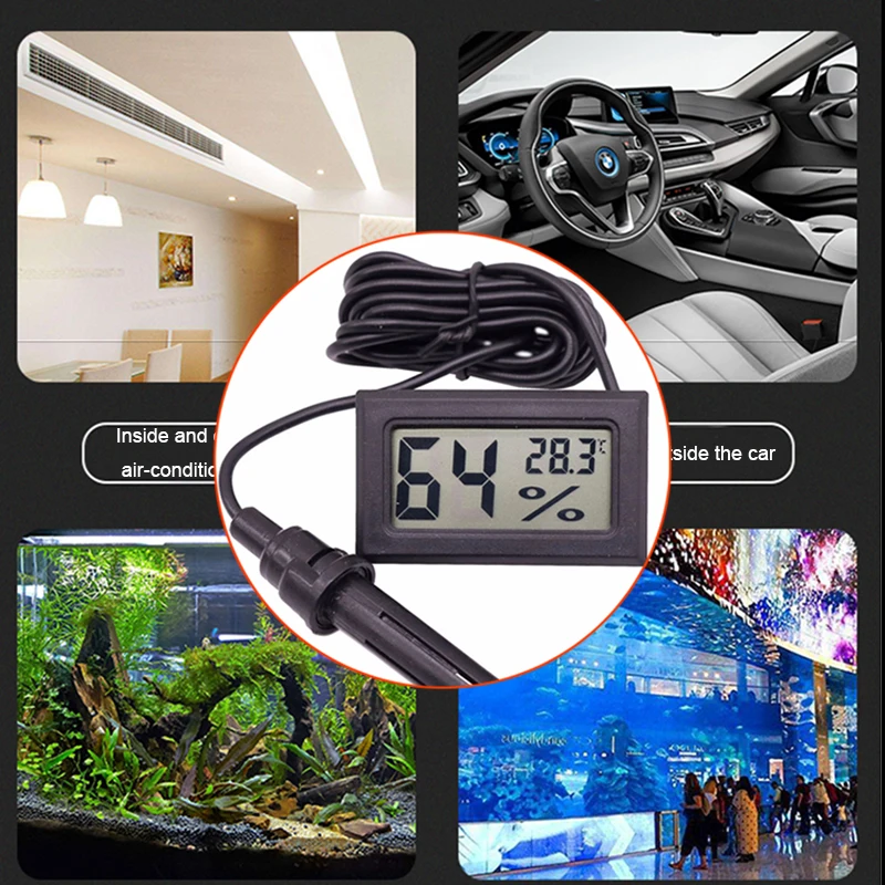 Светодиодный мини-удобный цифровой ЖК-дисплей термометр Сенсор гигрометр