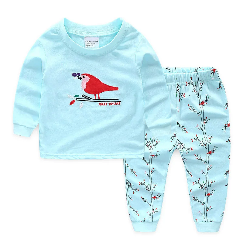 P8064 pijama stitch Г. Пижама с единорогом, косулой нокной, ночная рубашка для девочек рождественские пижамы, De Animales, пижамы, детский пижамный комплект, одежда с вышивкой - Цвет: P8064 pijama stitch