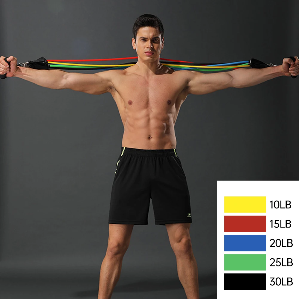 Комплект эспандеров 11 шт. эластичные ленты для занятий йогой фитнесом