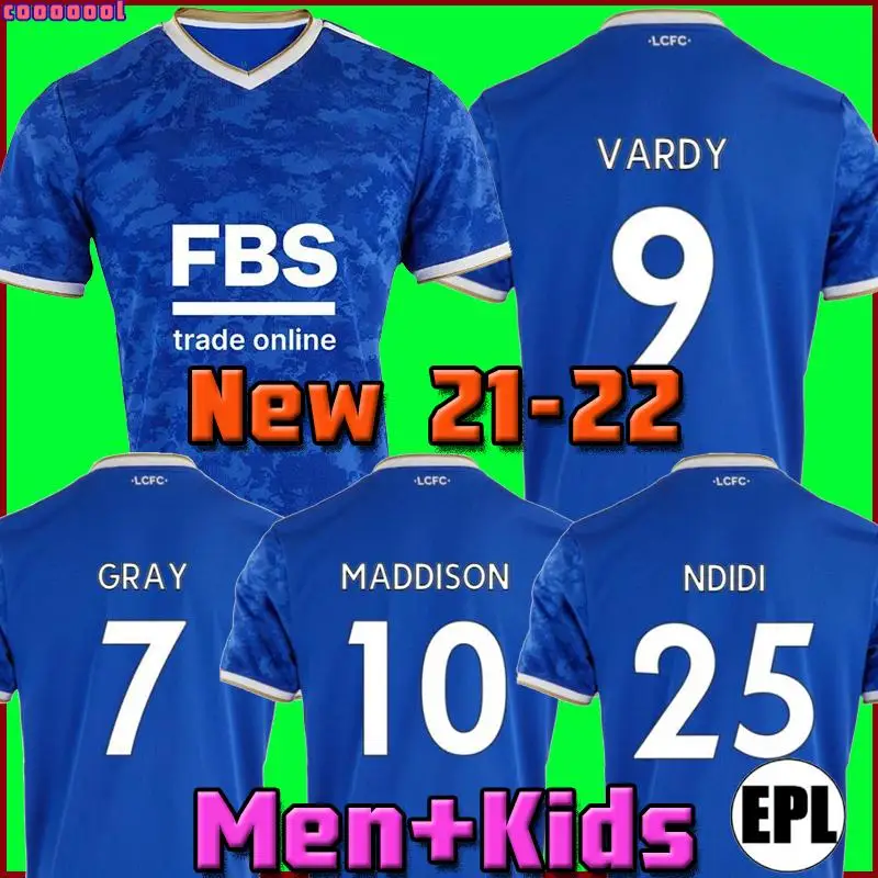 

Leicester Home And Away Soccer Jersey2021CITY VARDY MADDISON TIELEMANS NDIDI 2022New Leicester City Men + Kids Kit Soccer Jersey