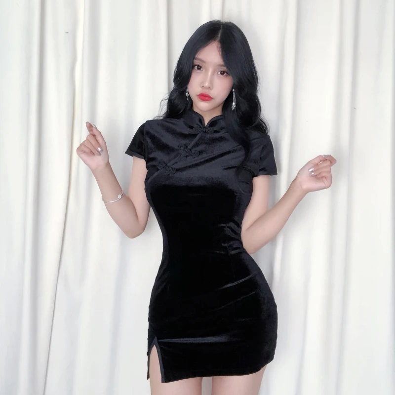 2020 китайское женское улучшенное платье qi pao шелковое атласное cheongsam сексуальное