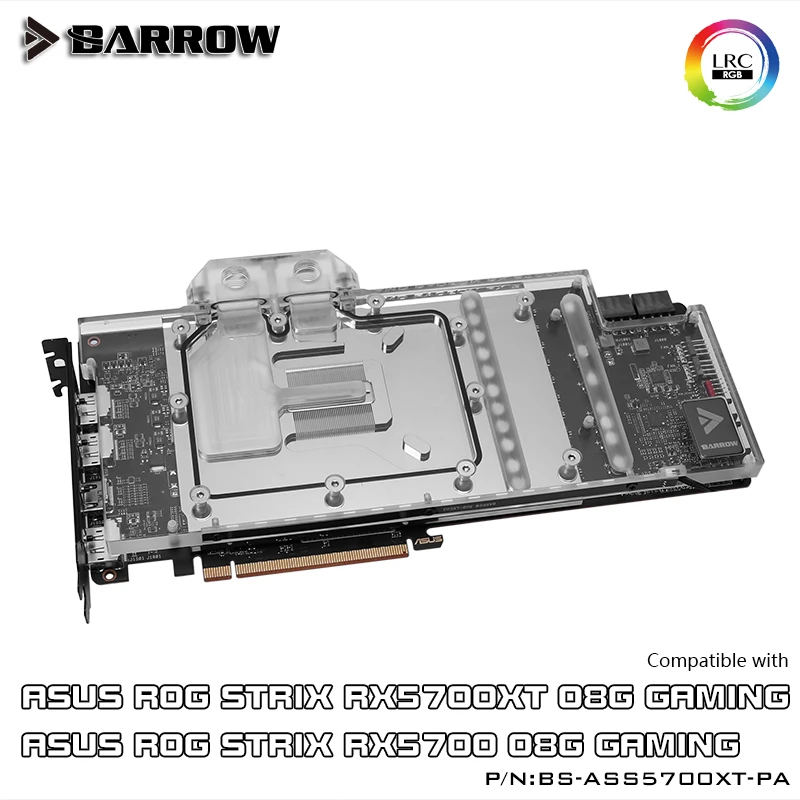 Курган полное покрытие GPU водоблок для ASUS ROG STRIX RX5700XT Аврора материнская плата 5V SYNC