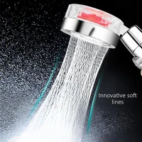 pressurized shower head 360 degree rotatable water saving showerhead abs chrome 3 layer filtration bathroom sprinkler spa nozzle