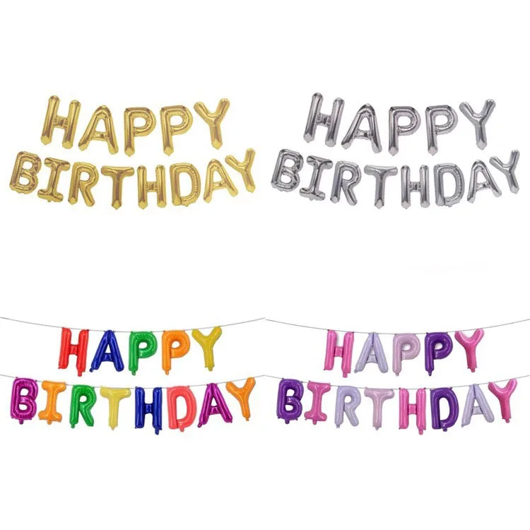 Имитация красоты тонкий 16 дюймовый розовый золотой с надписью на день рождения