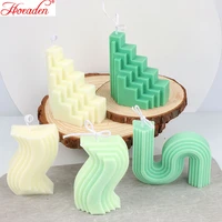 building block candle mold s shaped staircase geometric vase diy silicone mold handmade creative home decoration aroma candle