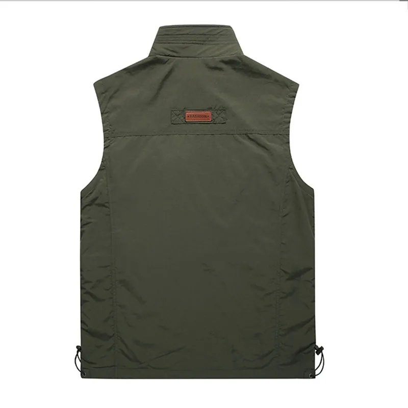 Жилет мужской нейлоновый Быстросохнущий Свободный дышащий жилет на молнии с