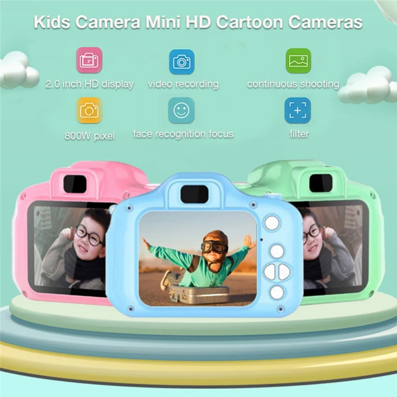 Kids Camera 12MP HD Video Camera 1080P Screen Digital Cameras Video Recorder Outdoor Toys For Children With 32GB Crad Reader images - 6