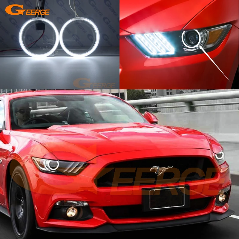 Для Ford Mustang 2015 2016 2017 отличный ультра яркий CCFL ангельские глазки Halo кольца комплект