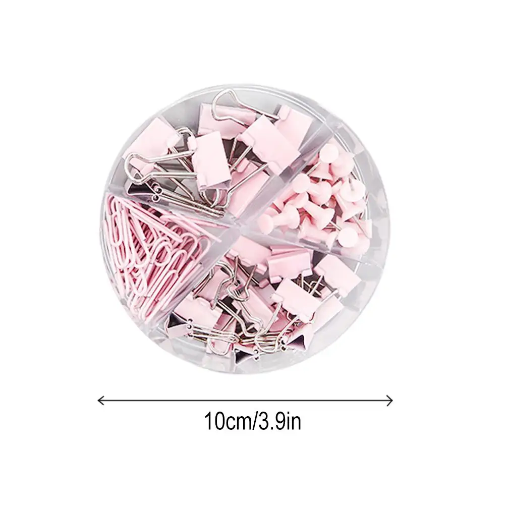 72 шт. скрепки для бумаги зажимы штифты с акриловой коробкой офиса школы набор