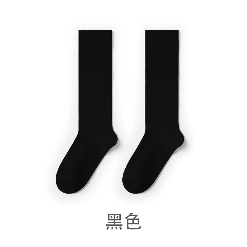 

Japanese Jk Shin Black White Socks Spring Summer Female Students Stockings Knee Socks Cotton Lolita Cute Women Socks