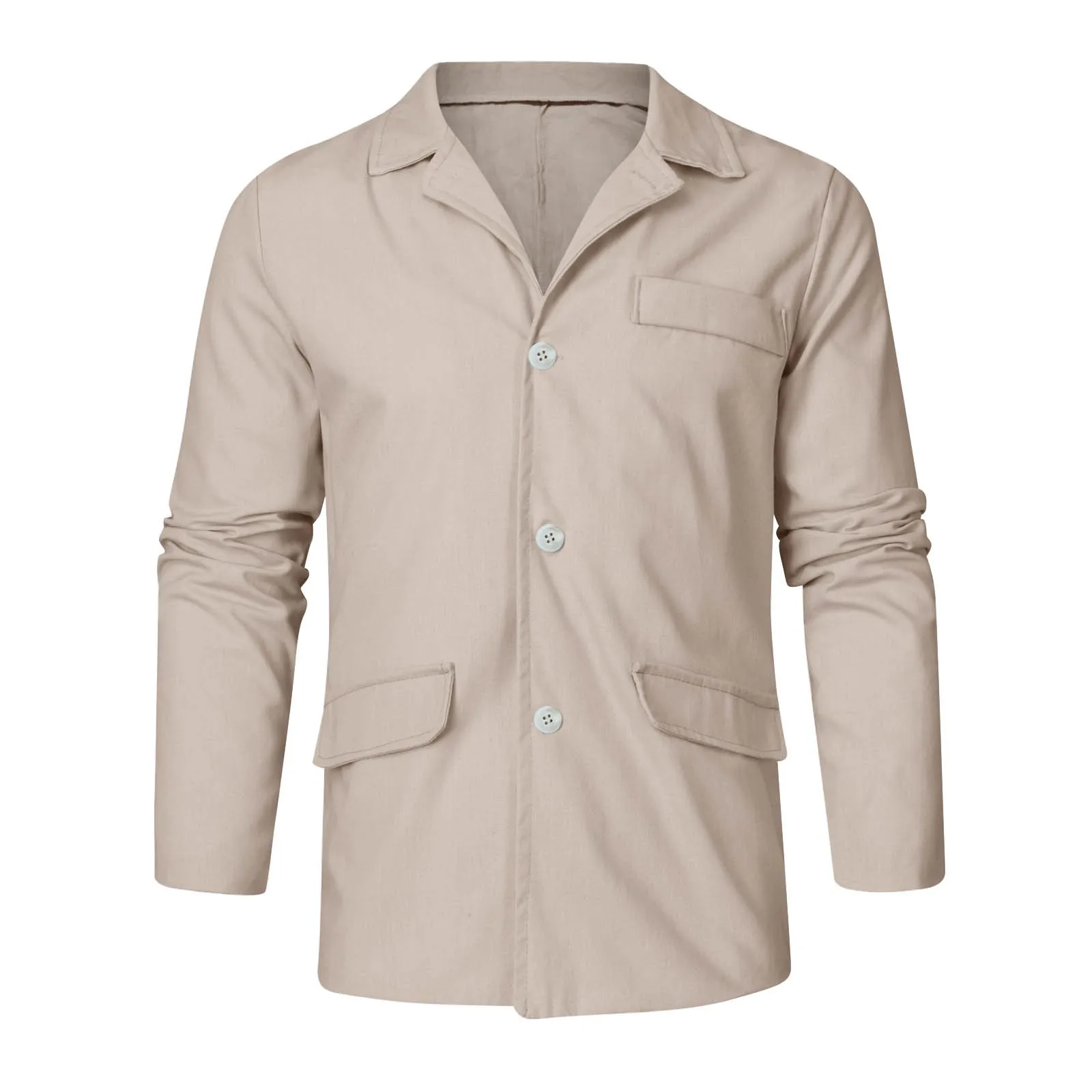 2022 Men Solid Color Blazers Mens Long Sleeve Thin Linen Male Summer Autumn Slim Black Grey Suit Jacket Coats | Мужская одежда