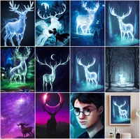 5d diy diamond painting animals patronus animal bright deer forest mosaic embroidered rhinestone picture home decoration gift