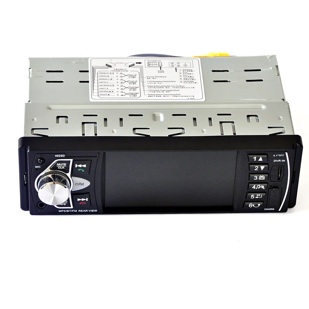 Автомагнитола 1 Din 4 дюйма 12 В стерео RDS Bluetooth с камерой заднего вида MirroLink USB/TFT/FM