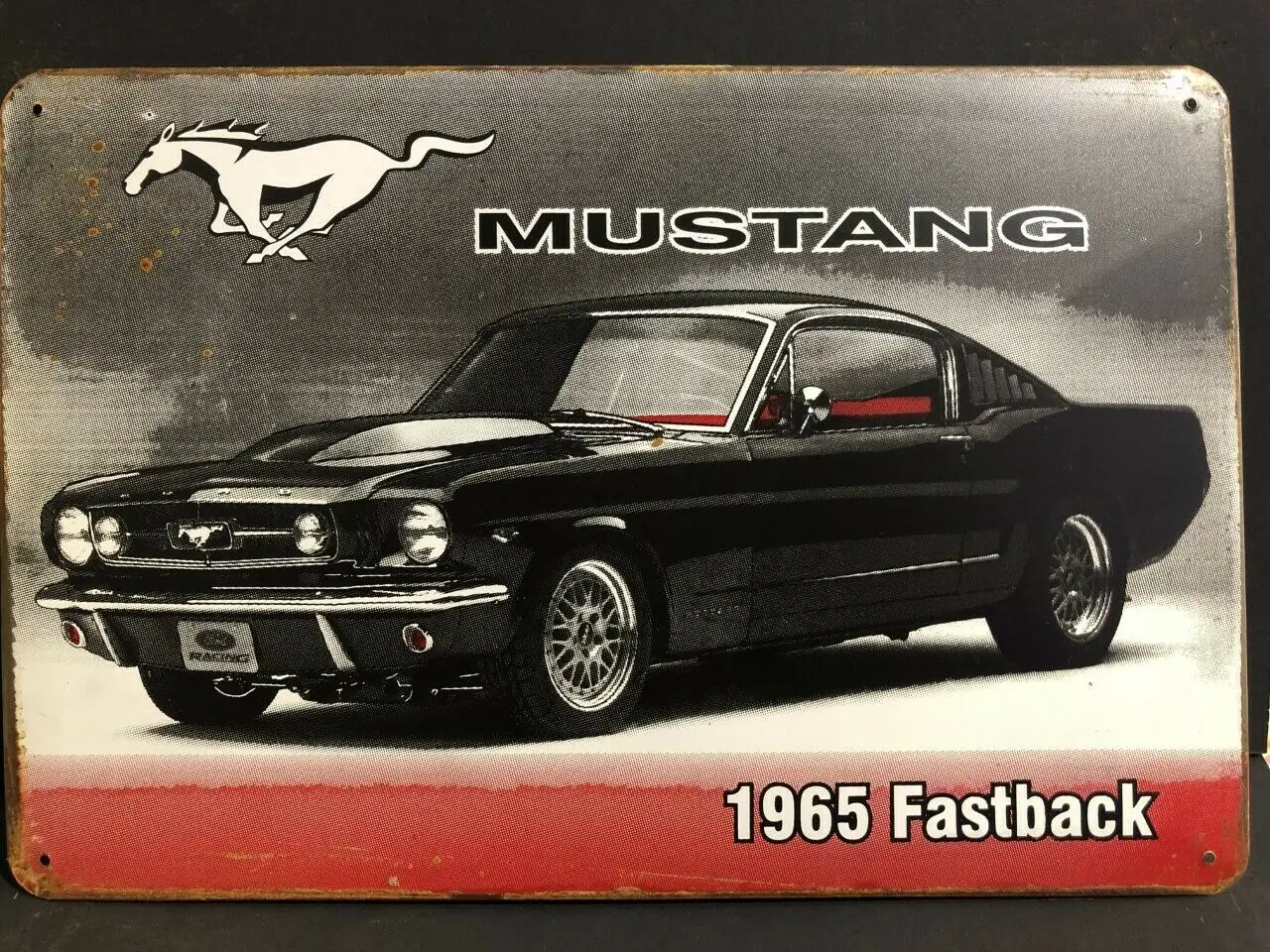 Металлическая винтажная табличка Mustang металлическая фотография декор для