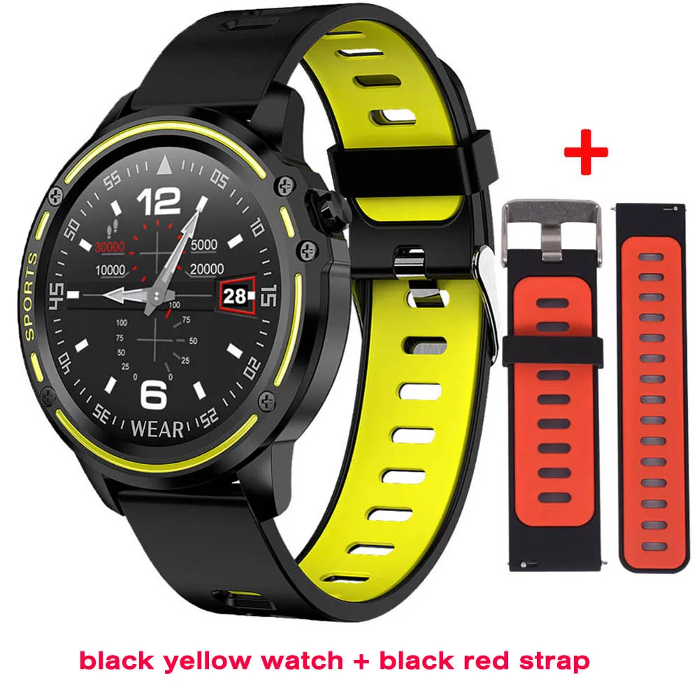add extra strap Greentiger новые L8 Смарт-часы для мужчин ЭКГ+ PPG IP68 Водонепроницаемый кровяное давление фитнес-трекер для измерения сердечного ритма спортивные Смарт-часы VS L5 L7 - Цвет: add extra strap