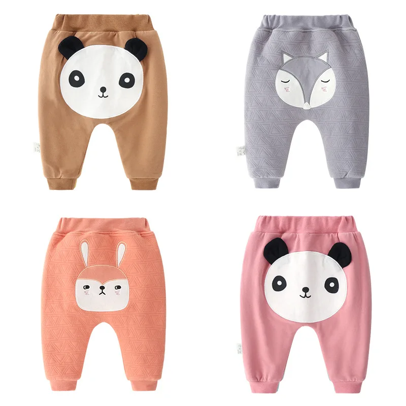 2019 Одежда для новорожденных милые хлопковые зимние детские штаны с рисунком