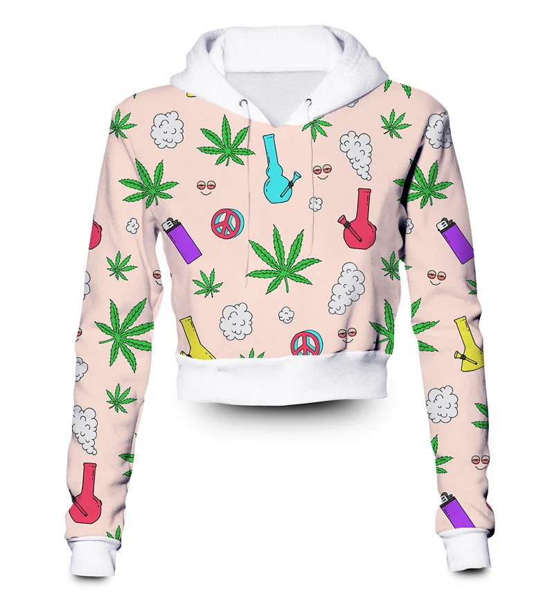 Изготовленные на заказ 3 вида стилей Stoner 420 искусственные худи с сублимационной