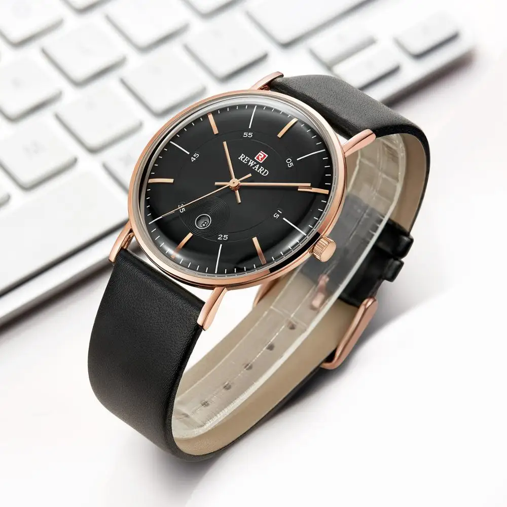 

REWARD Brand Quartz Wristwatches Fashion Luxury Clock Men Men Watch Military Sport Watch Fashion Leather Waterproof reloj hombr