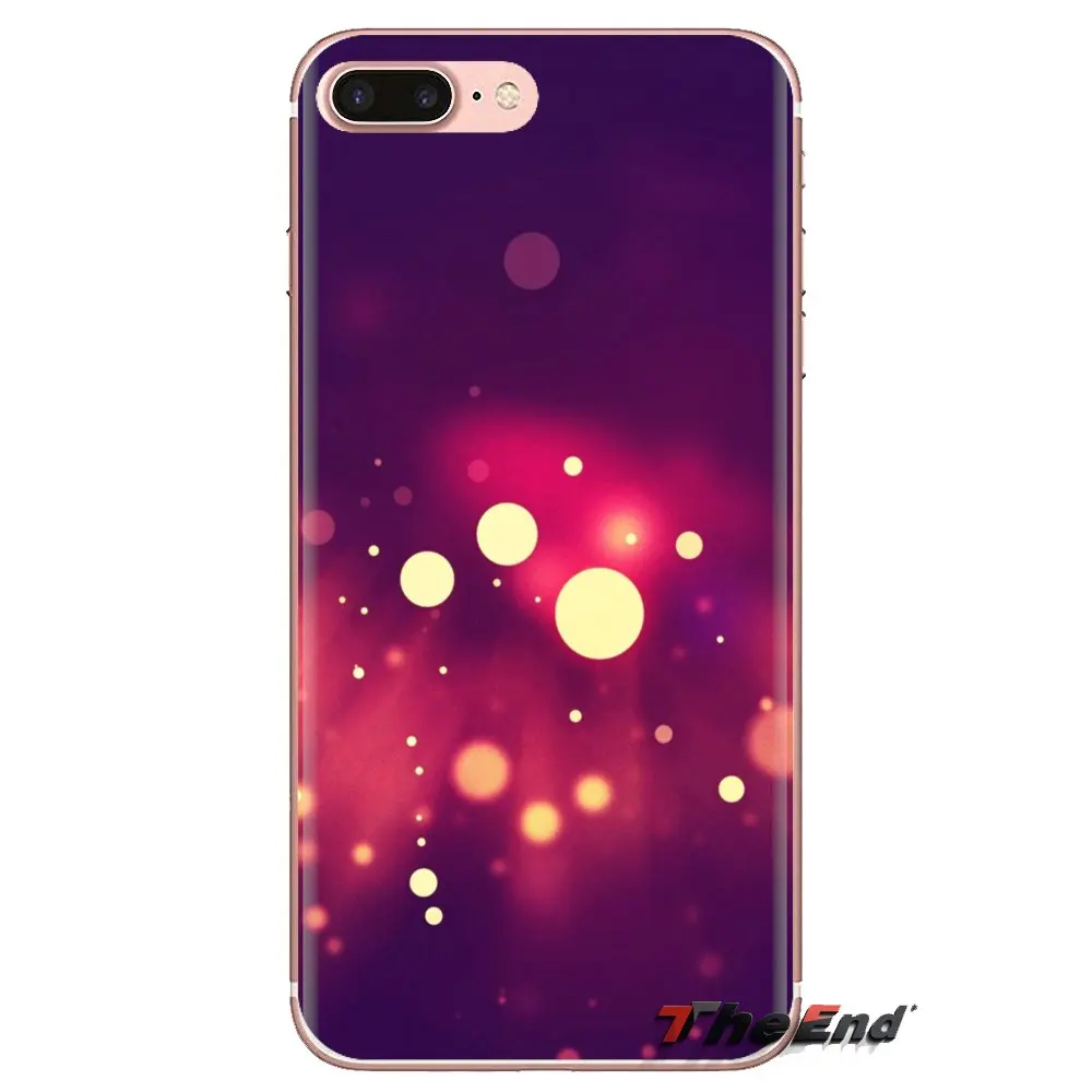 Прозрачный мягкий чехол с абстрактным световая точка для iPhone XS Max XR X 4 4S 5 5S 5C SE 6 6S 7 8